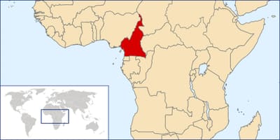 नक्शा कैमरून के स्थान