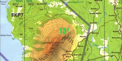 कैमरून पहाड़ों नक्शा