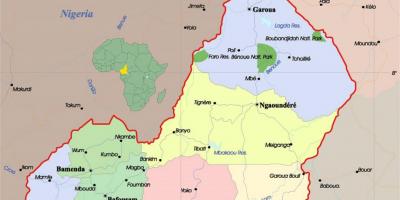 कैमरून अफ्रीका नक्शा